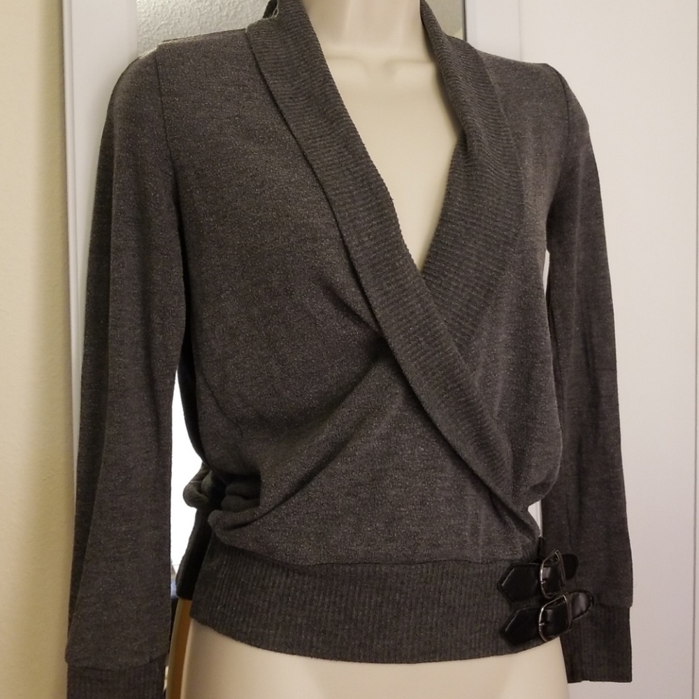 Grey V-neck Sweater